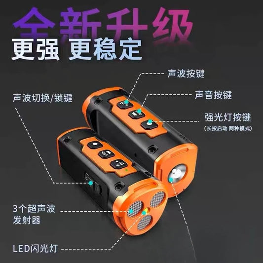 2000mAh Pet Dog Repeller Ultrasonic Dog Training Device Rechargeable Anti Dog Bark Deterrent Device With LED Flashlight 2025 New