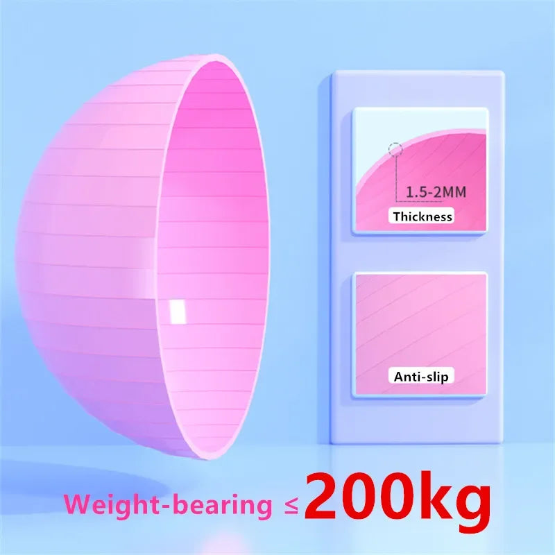 1 Piece Thickened PVC Capsule Yoga Ball Explosion-Proof Peanut Yoga Ball Adult Fitness Massage Rehabilitation Training Ball