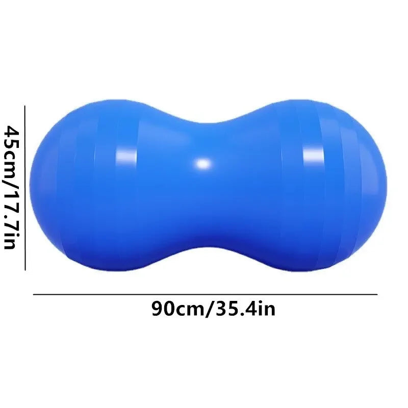 1 Piece Thickened PVC Capsule Yoga Ball Explosion-Proof Peanut Yoga Ball Adult Fitness Massage Rehabilitation Training Ball