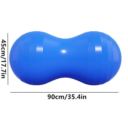 1 Piece Thickened PVC Capsule Yoga Ball Explosion-Proof Peanut Yoga Ball Adult Fitness Massage Rehabilitation Training Ball