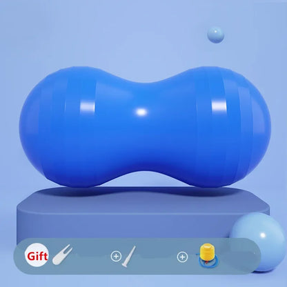 1 Piece Thickened PVC Capsule Yoga Ball Explosion-Proof Peanut Yoga Ball Adult Fitness Massage Rehabilitation Training Ball