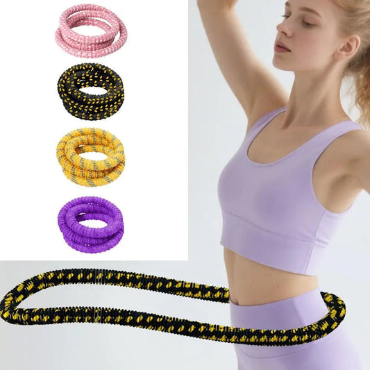 Fitness Circle Portable Exercise Ring Foldable Waist Shaping Soft Spring Circle Abdominal Exercise Ring Used for Aerobic Exercise