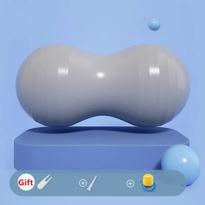 1 Piece Thickened PVC Capsule Yoga Ball Explosion-Proof Peanut Yoga Ball Adult Fitness Massage Rehabilitation Training Ball